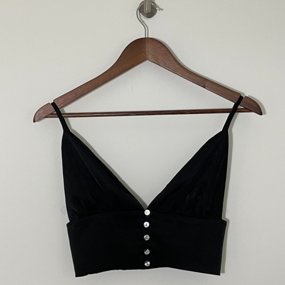 Forever 21 Satin Fashion Top - Black S